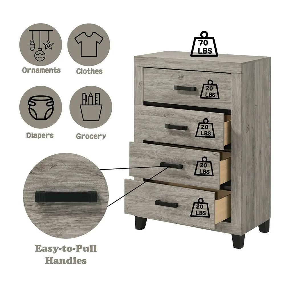 Mari - Chest - Light Gray Finish by Unique Piece Furniture