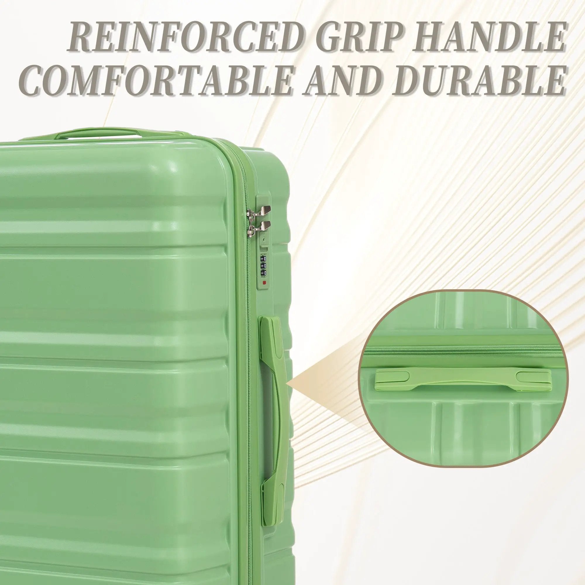 HIFINE Tourist 3-Piece Spinner Wheel Luggage Set in Green by HouseOfZazla