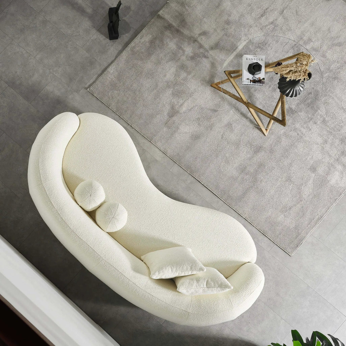 Drake - Japandi Style Curvy Boucle Sofa by Unique Piece Furniture