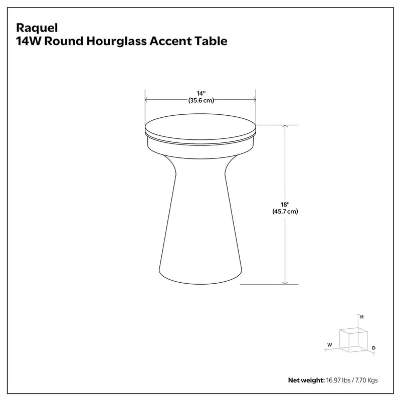 Raquel - Side Table - Antique Brass / White by Unique Piece Furniture