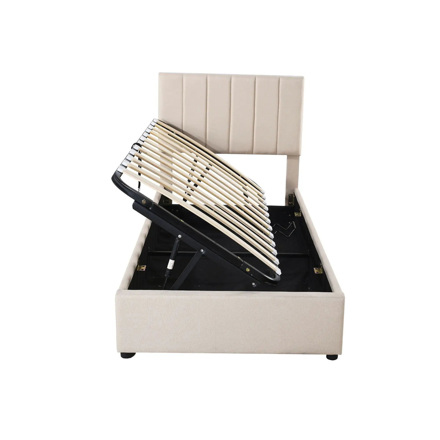 Upholstered Platform Bed With A Hydraulic Storage System by Unique Piece Furniture