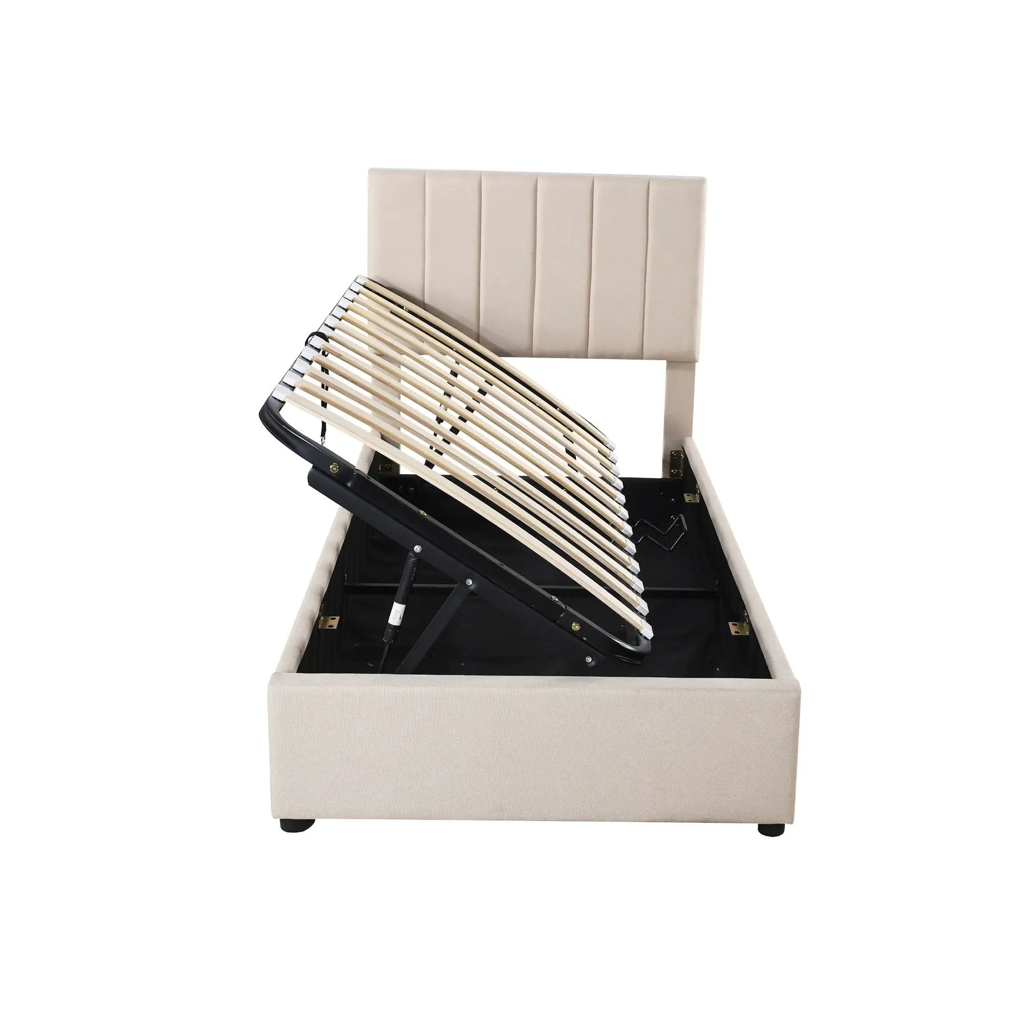 Upholstered Platform Bed With A Hydraulic Storage System by Unique Piece Furniture