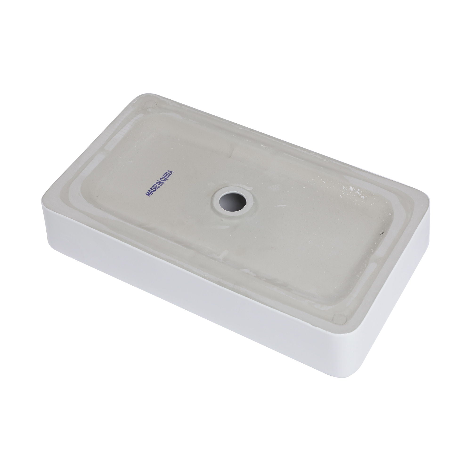 Modern Ceramic Rectangular Bathroom Vessel Sink With European Design by HouseOfZazla