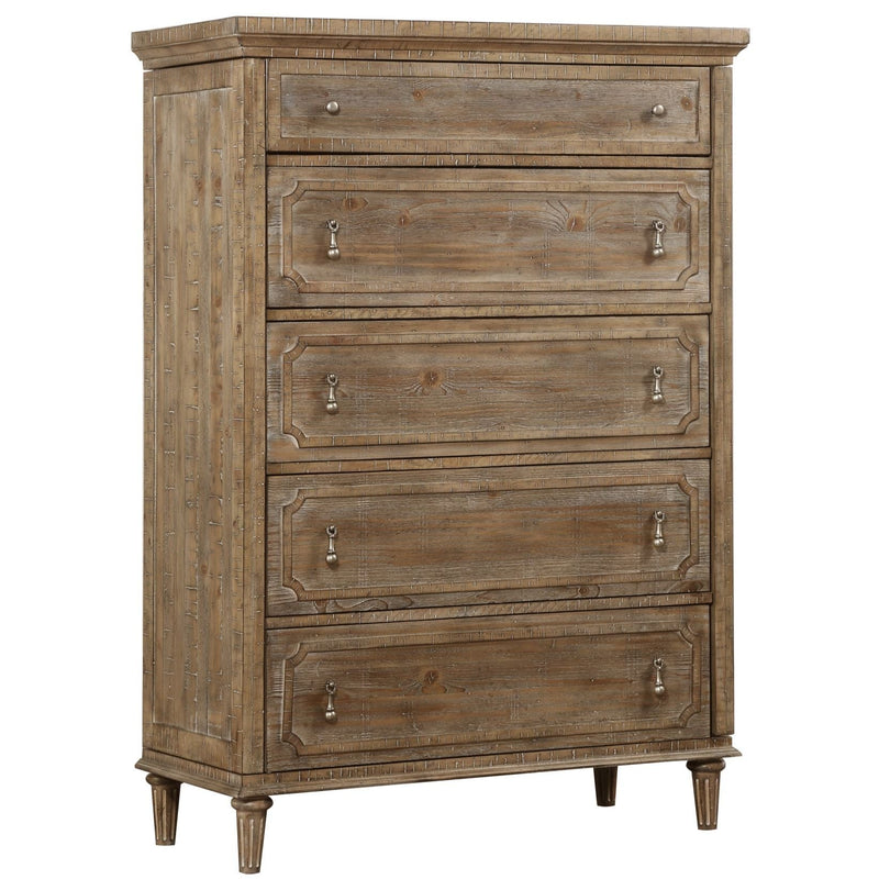 5 Drawer Chest With Construction - Taupe by HouseOfZazla