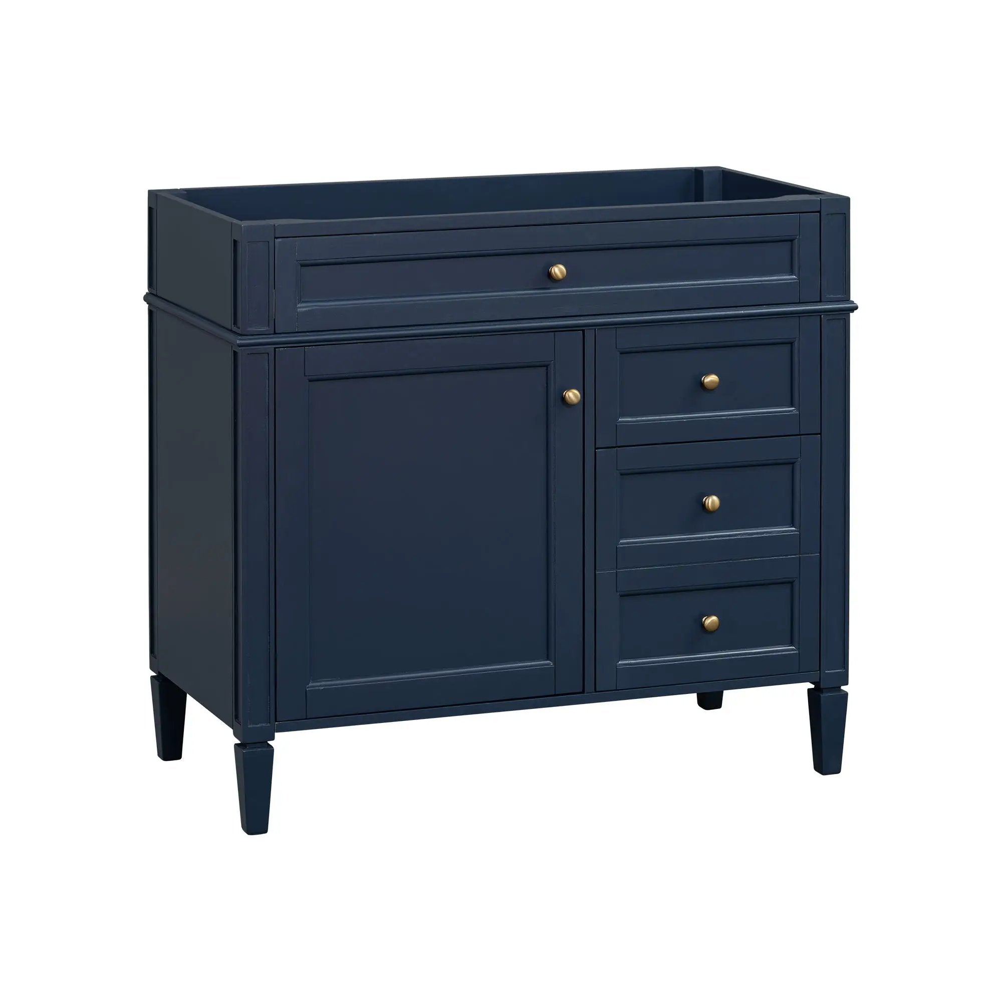 Bathroom Vanity With 2 Drawers And Tip-Out Drawer, Storage Cabinet by HouseOfZazla