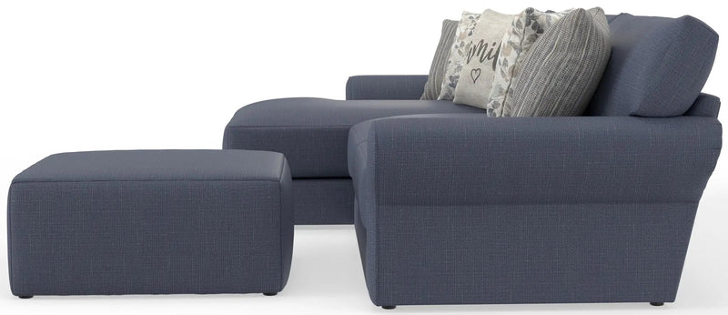Cape May - Sofa Chaise With Comfort Coil Seating, 41" Cocktail Ottoman And 5 Accent Pillows Included by Unique Piece Furniture