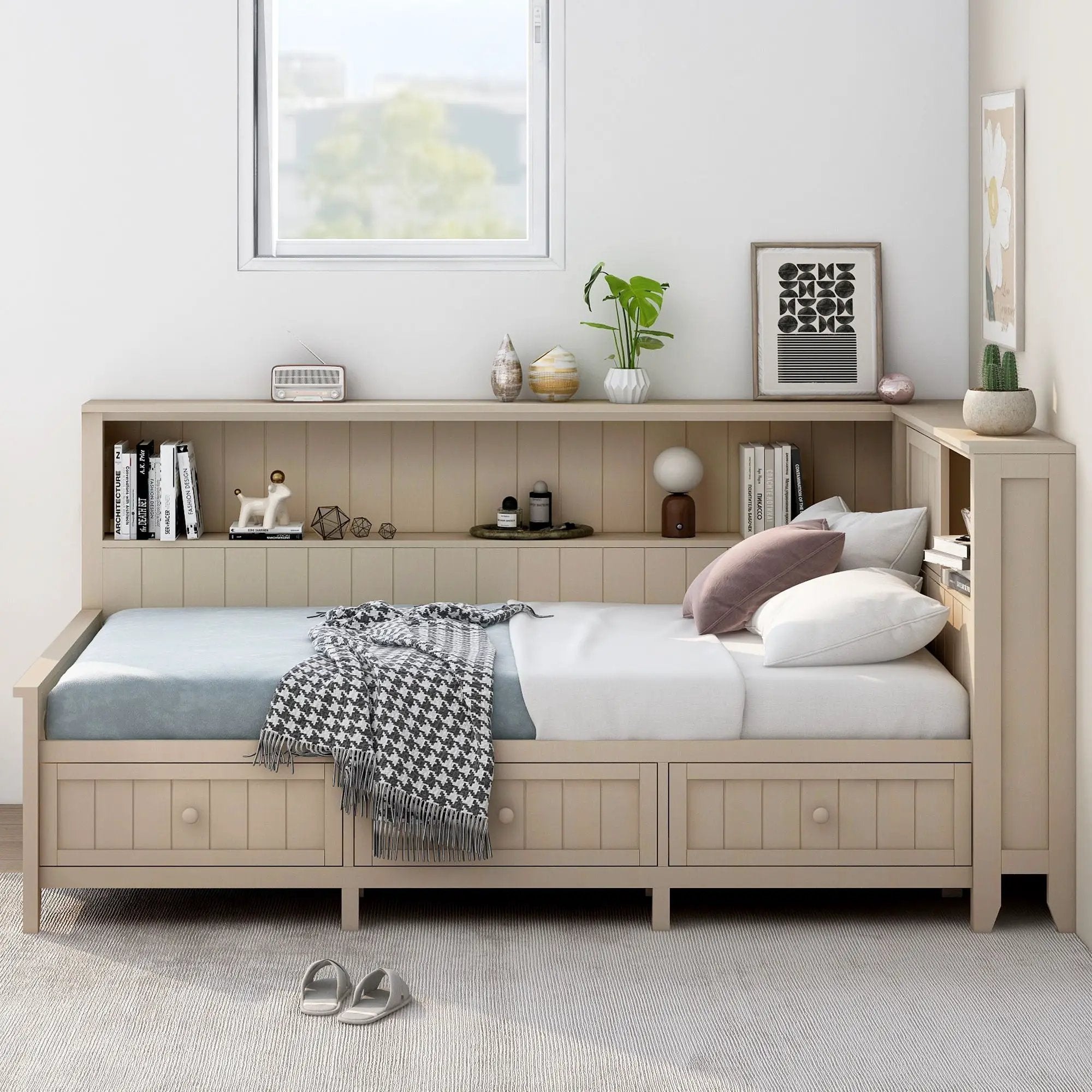 Daybed With Storage Shelves by Unique Piece Furniture