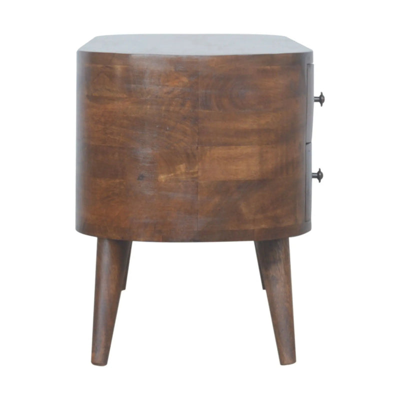 Solid Wood Rounded Entertainment Unit by HouseOfZazla