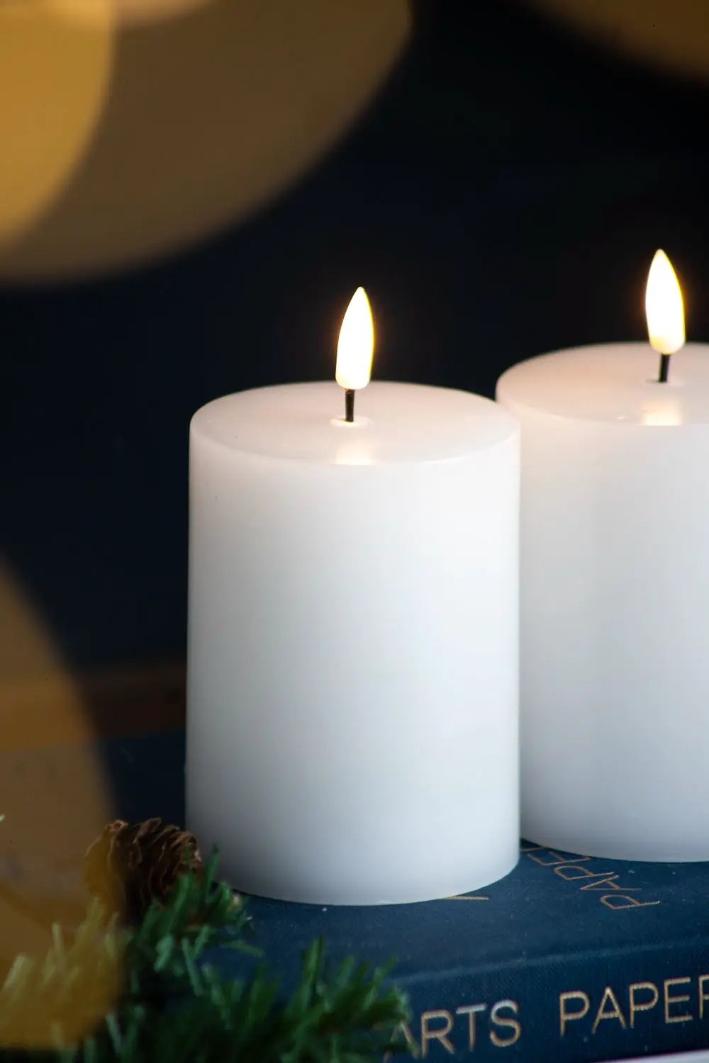 LED Candles With Wick And Remote Control Timer (Set of 2) - White by HouseOfZazla