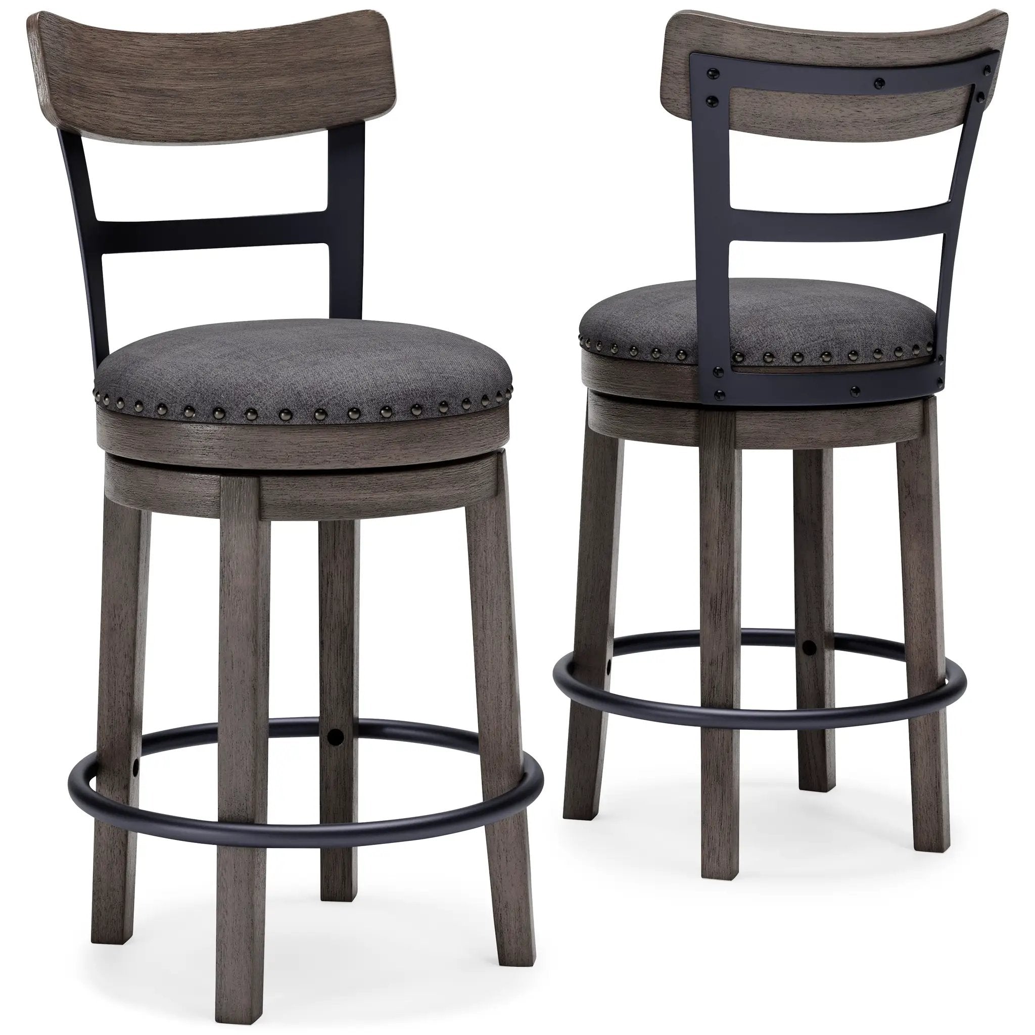 Caitbrook - UPH Swivel Barstool - Gray by Unique Piece Furniture