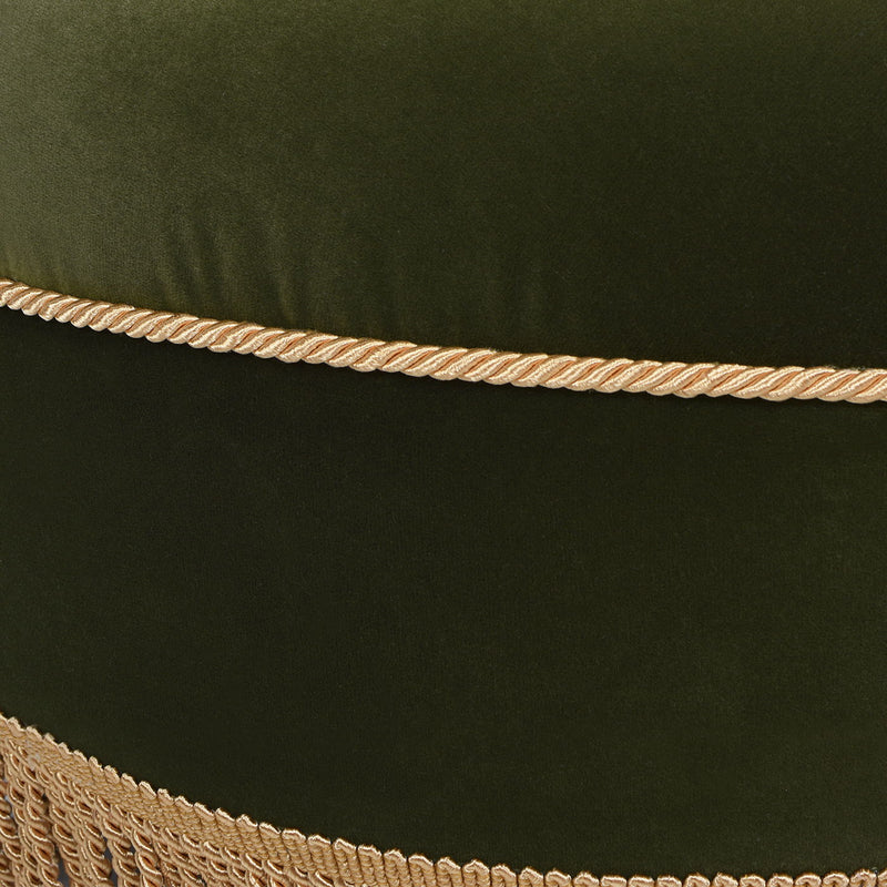 Yolanda - Round Upholstered Accent Ottoman by HouseOfZazla