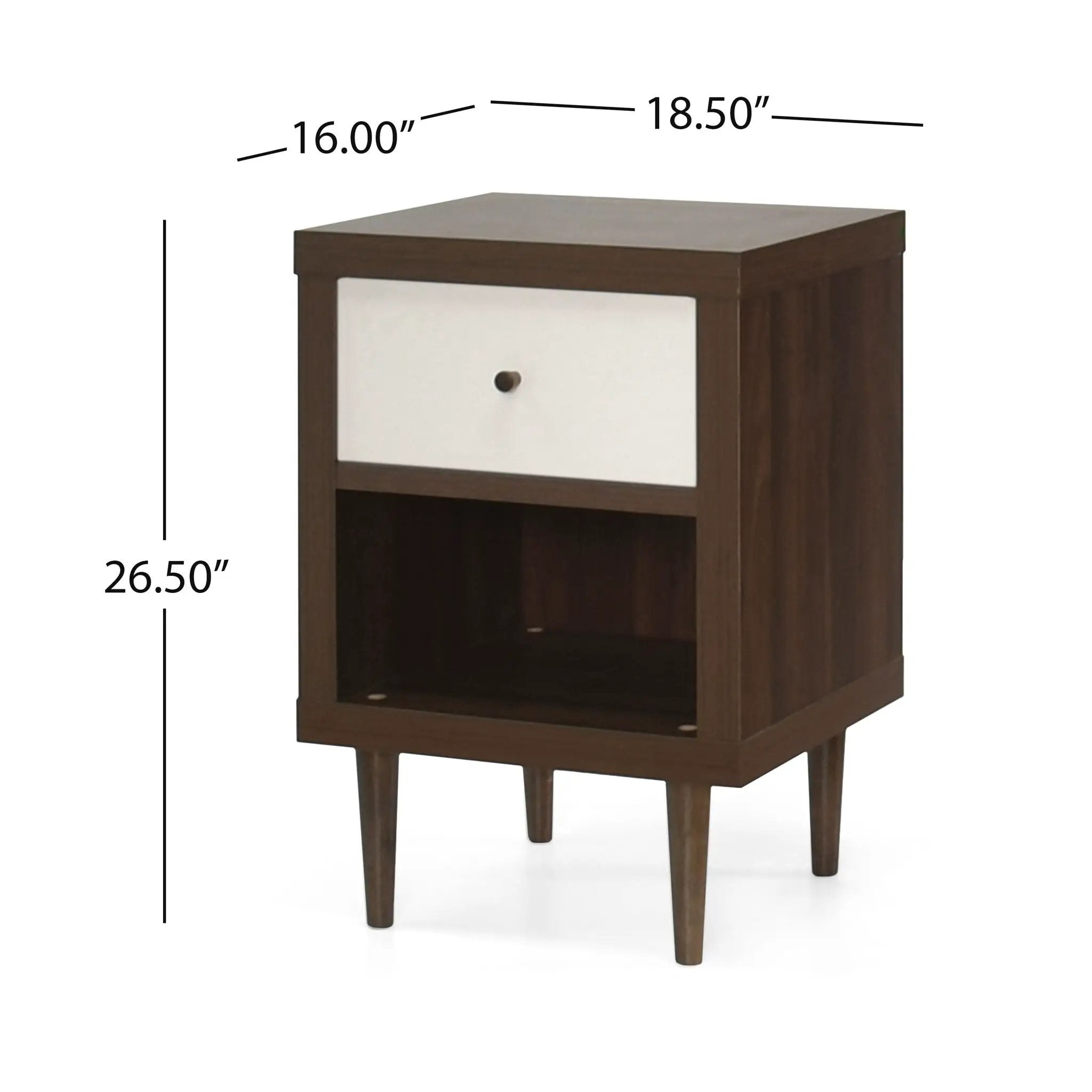 Nystrom Single Drawer Nightstand by HouseOfZazla