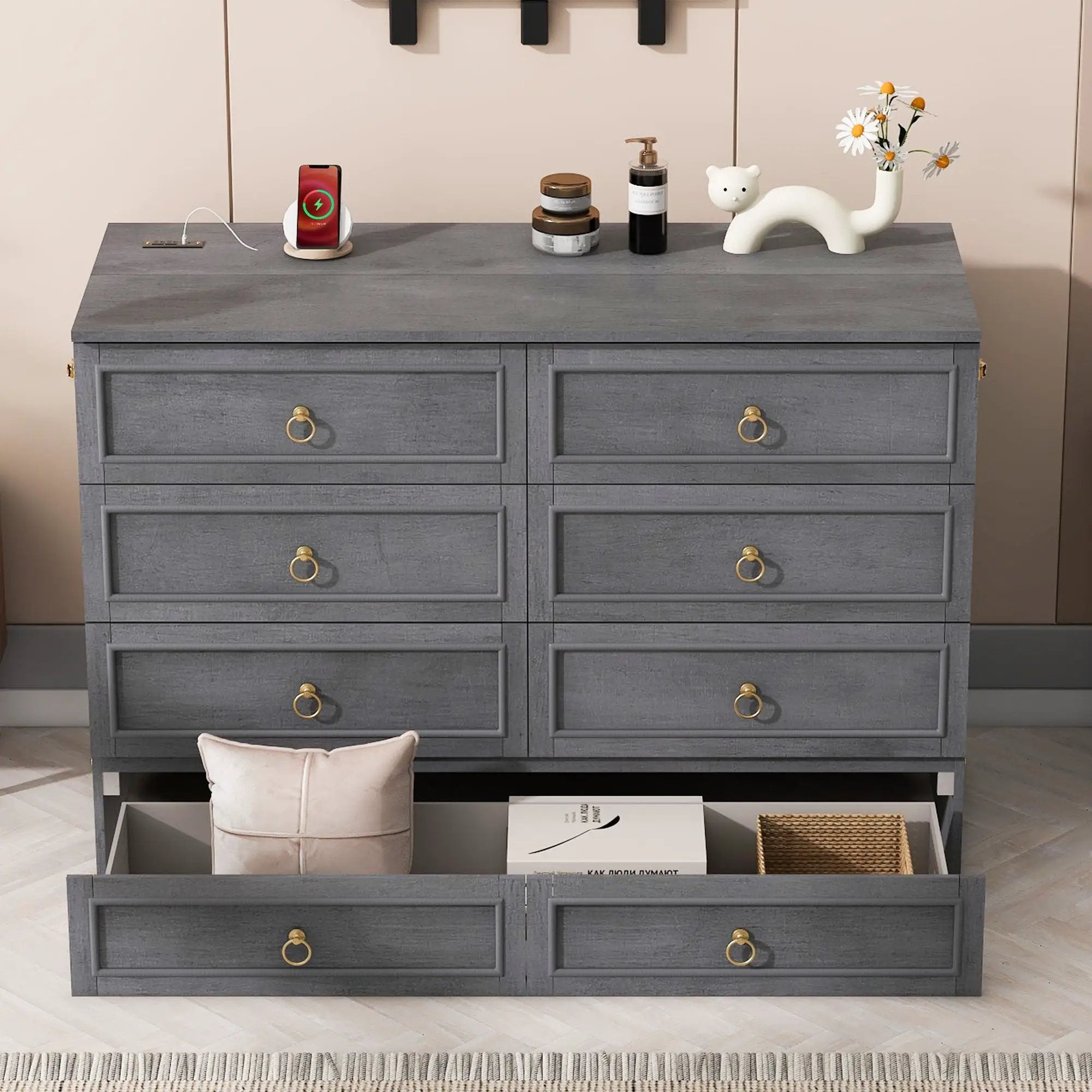Murphy Bed With Large Drawers And Stylish Design by HouseOfZazla