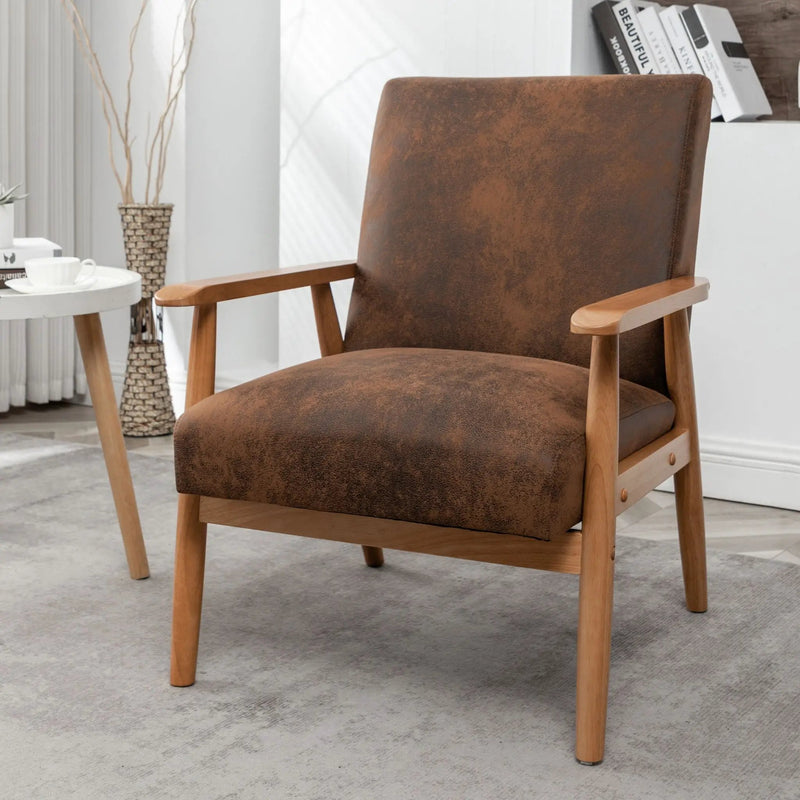 Wide Arm Chair - Light Brown by Unique Piece Furniture
