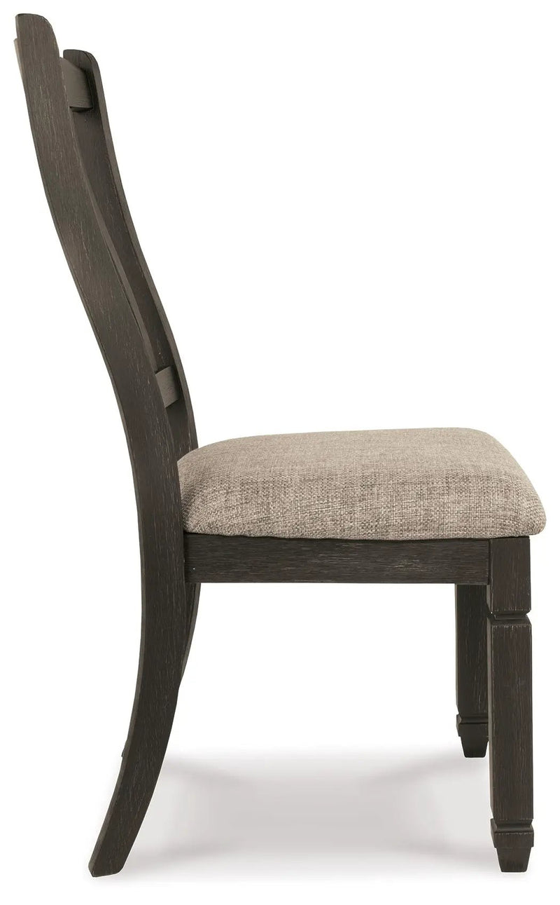 Tyler Creek - Dining UPH Side Chair (Set of 2) - Slatback - Black / Grayish Brown by Unique Piece Furniture