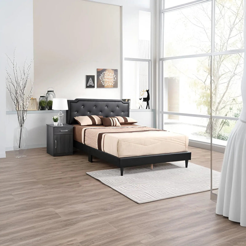 Button Tufted Bed Charming For Cozy Spaces by HouseOfZazla
