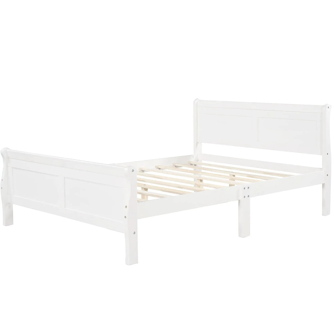 Platform Bed Frame Mattress Foundation Sleigh Bed With Headboard / Footboard / Wood Slat Suppor by Unique Piece Furniture
