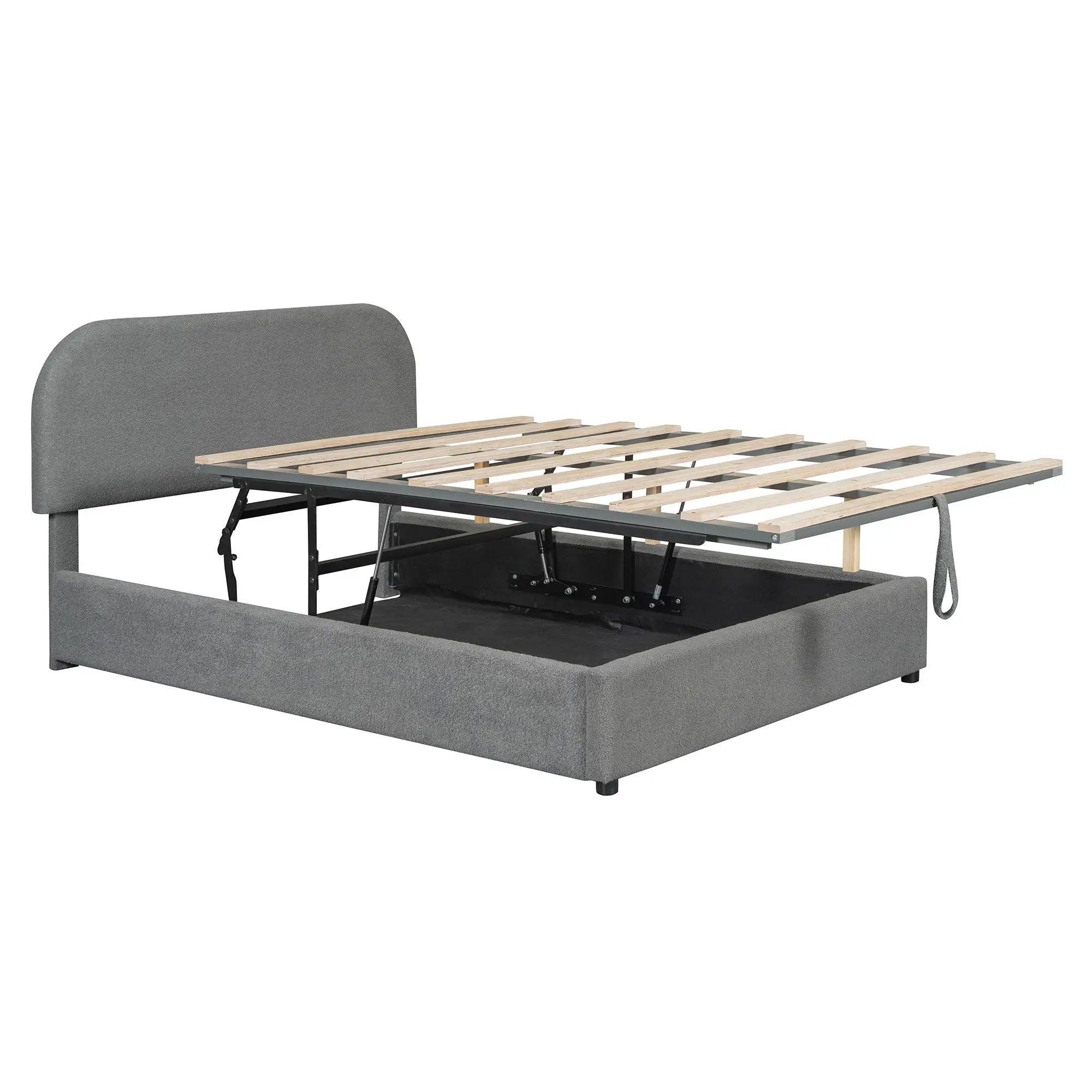 Upholstered Platform Bed With Hydraulic Storage System by Unique Piece Furniture