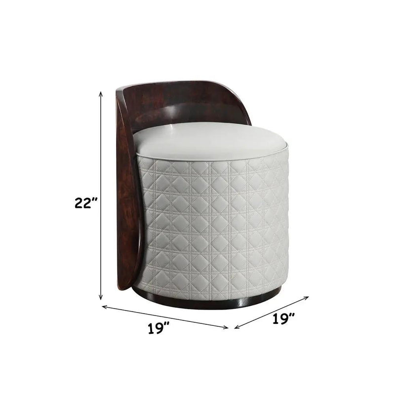 Jamonica - Vanity Stool - Gray & Dark Brown by Unique Piece Furniture