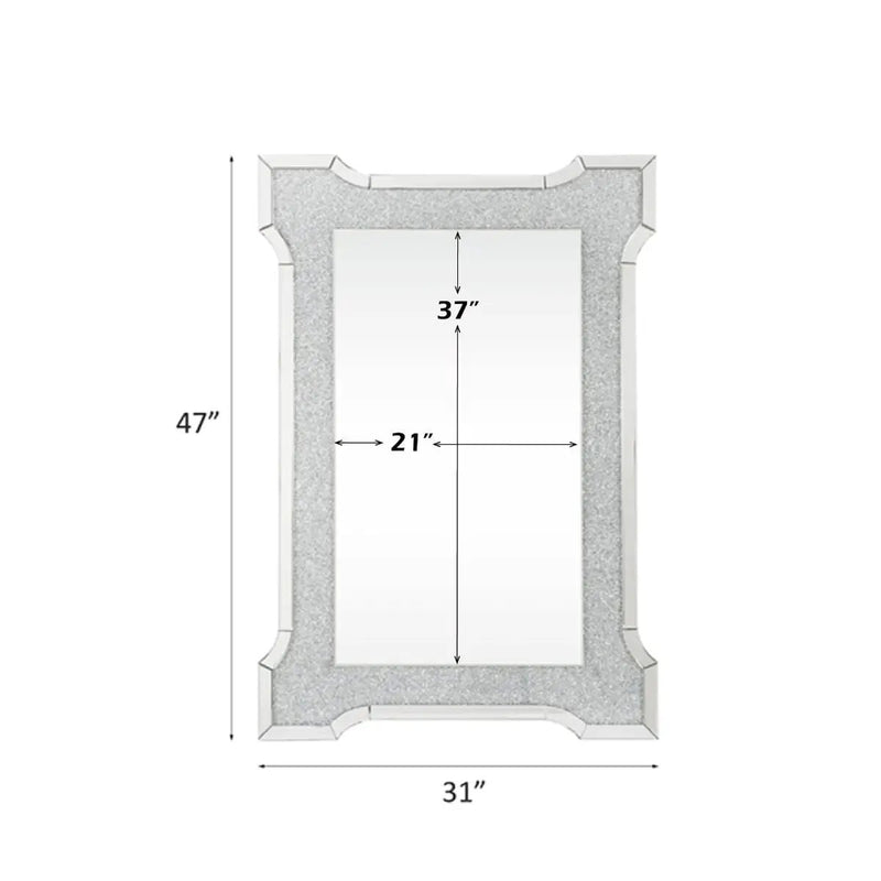 Noralie - 47" X 31" Accent Mirror With Faux Diamonds - Mirrored by Unique Piece Furniture