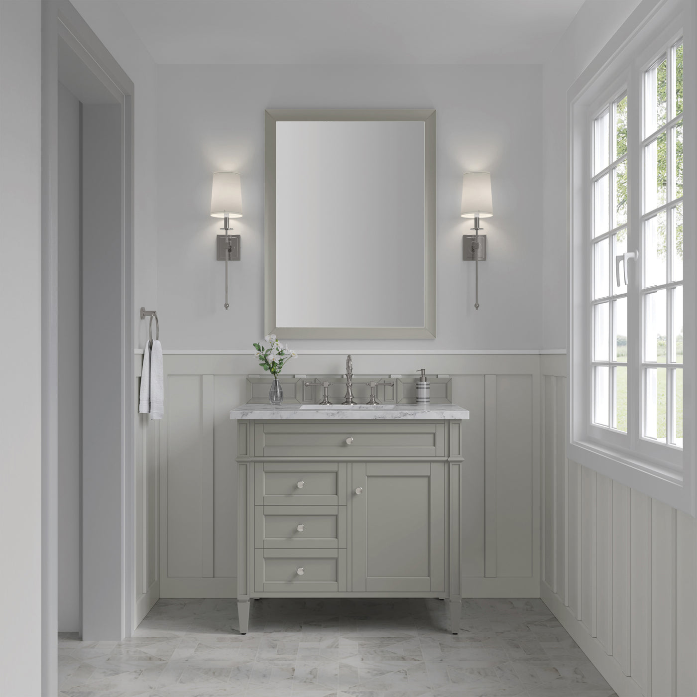 James Martin Brittany 36" Single Bathroom Vanity, Urban Gray, view 33