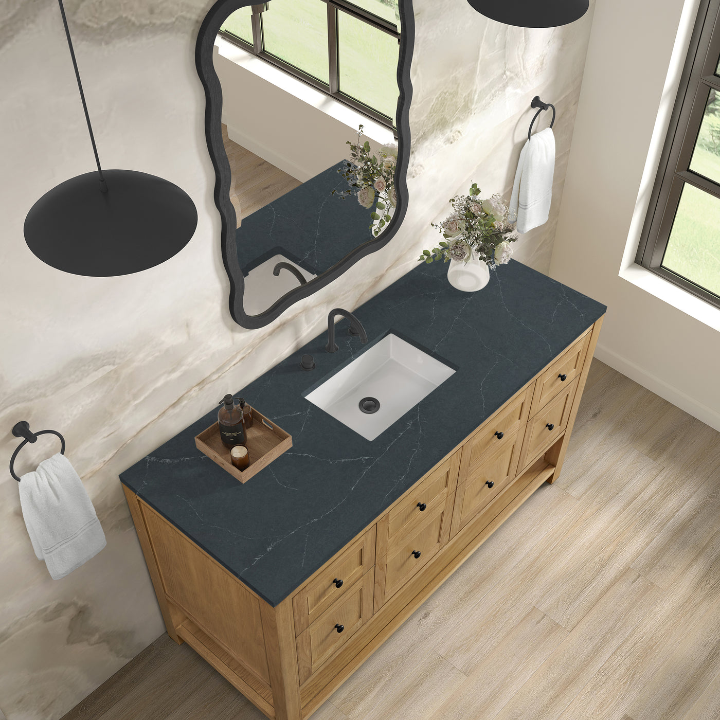 James Martin Breckenridge 60" Single Bathroom Vanity, Light Natural Oak, view 34