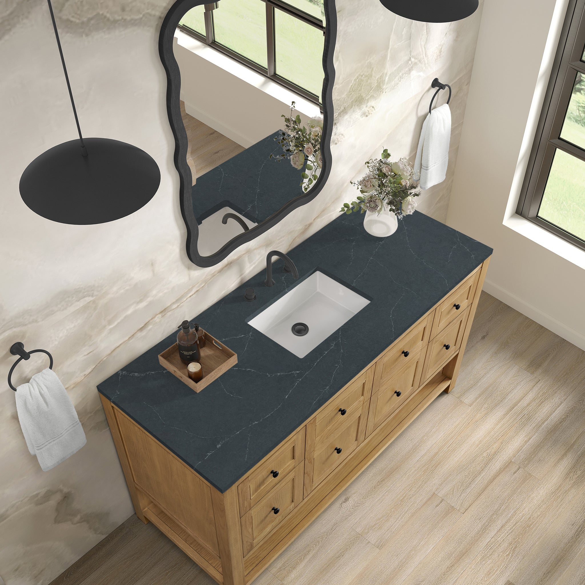 James Martin Breckenridge 60" Single Bathroom Vanity, Light Natural Oak, view 34