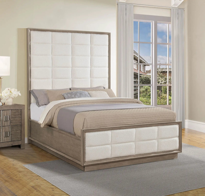 Durango 80-inch Queen Panel Bed Taupe Oak by Unique Piece Furniture