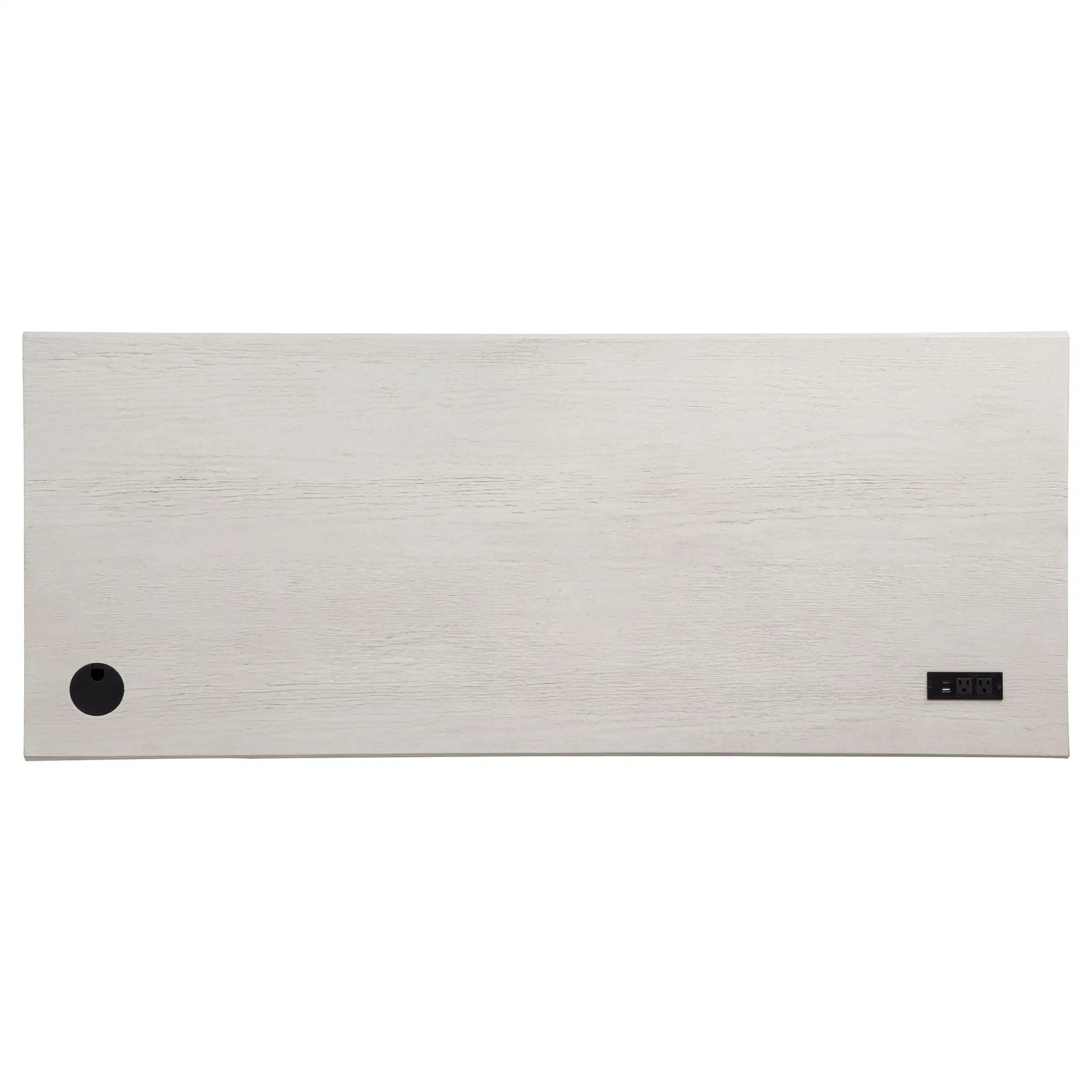 Altidore 68-inch 7-drawer Executive Home Office Desk Distressed White by Unique Piece Furniture