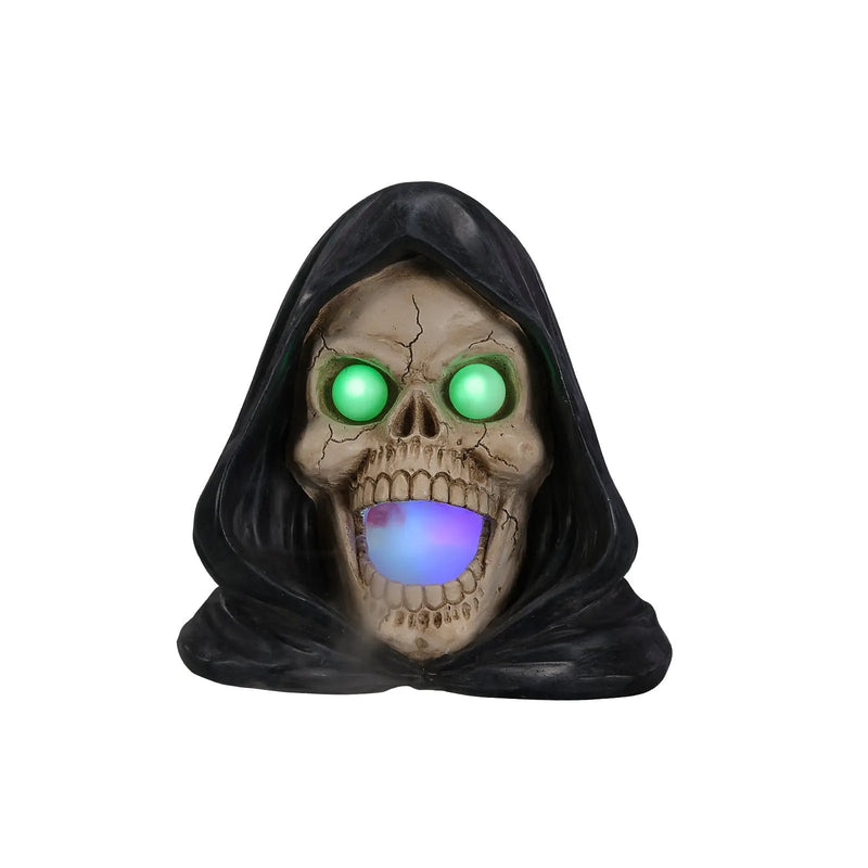 Halloween Grim Reaper Skull Statue with LED Light by HouseOfZazla