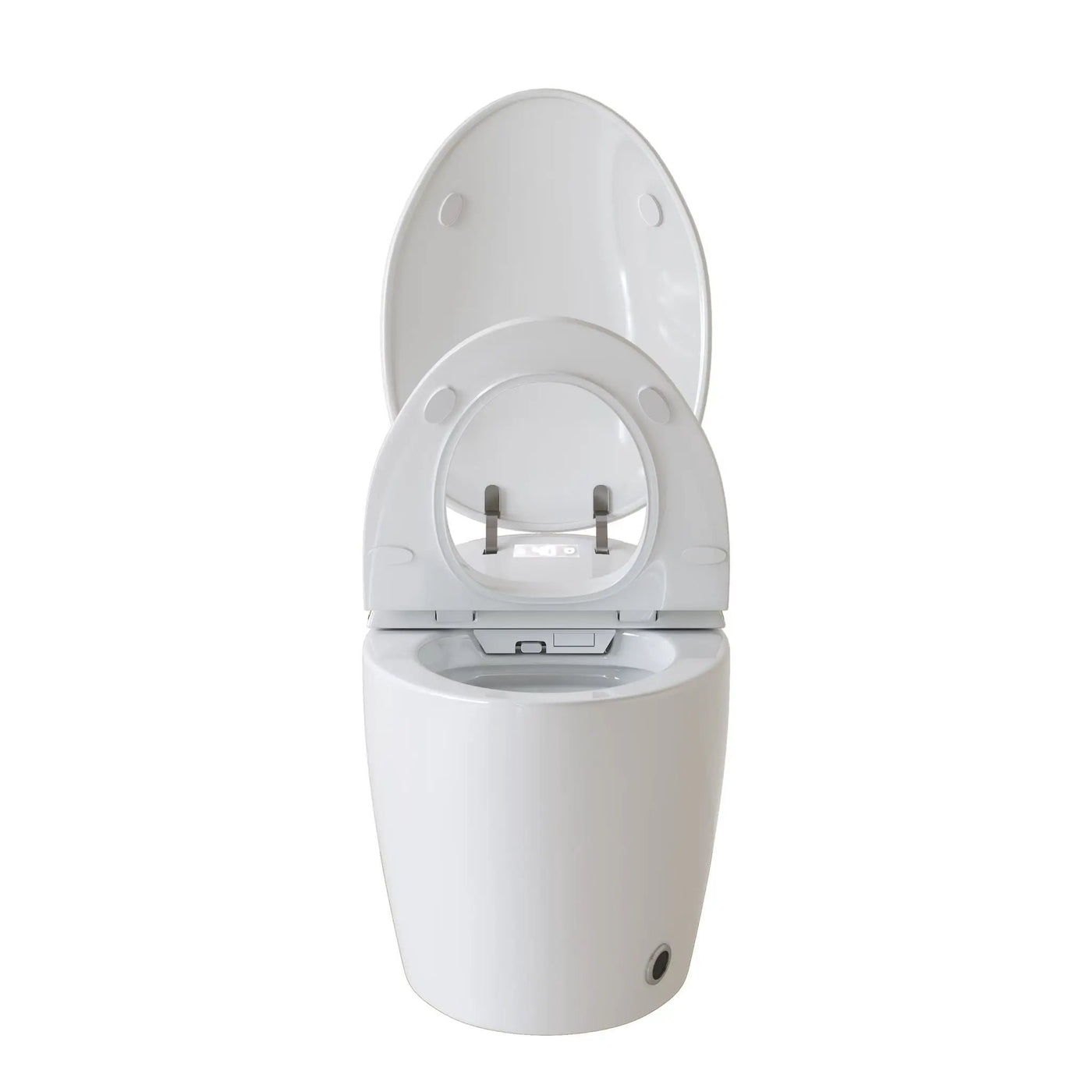 Unique Smart Toile With Built In Bidet, Auto Open / Close Seat, Foot Sensor, LED Display, Night Light, Warm Water & Dryer Ceramic by HouseOfZazla