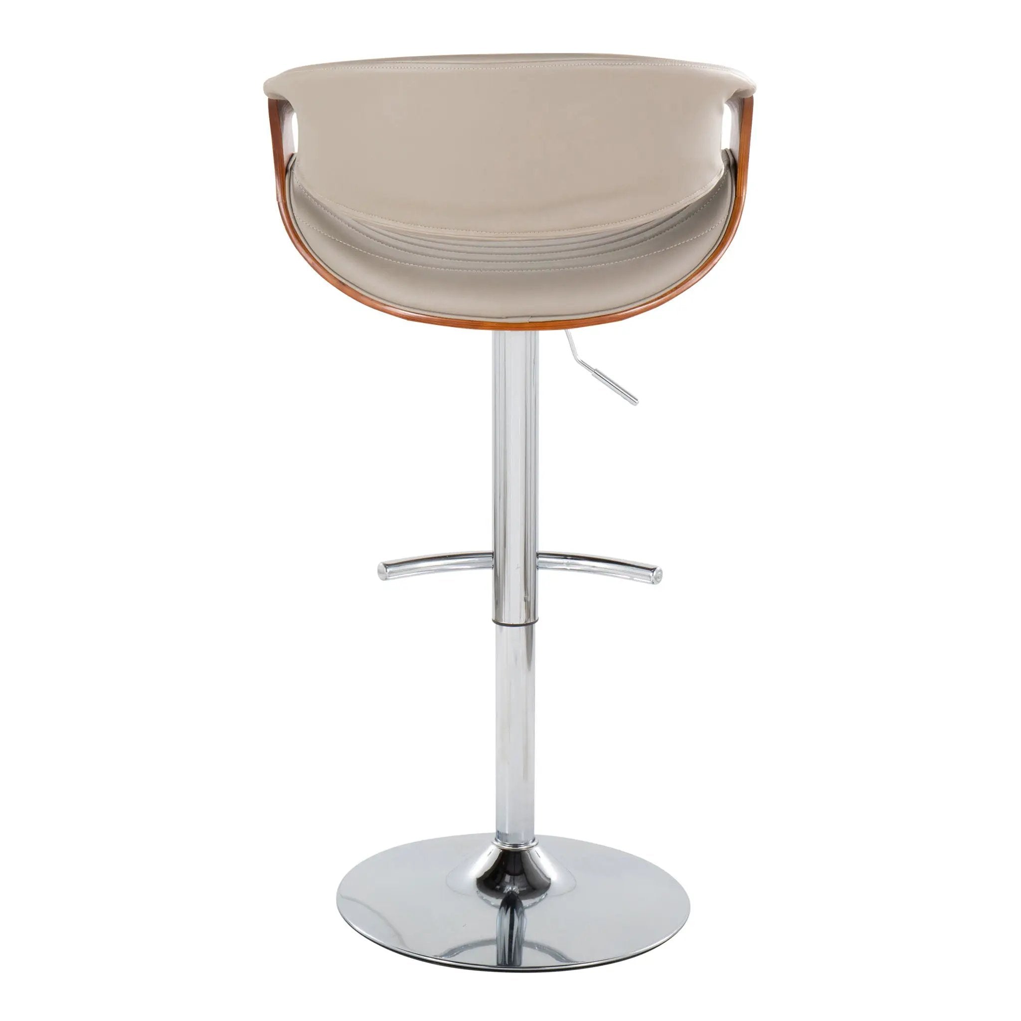 Symphony - Mid Century Modern Adjustable Barstool & Swivel With Rounded T Footrest (Set of 2) by Unique Piece Furniture