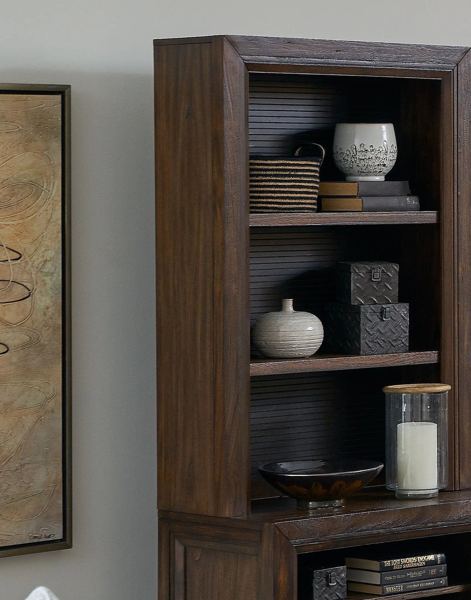 Bookcase Pier, 2 Tone - Brown by Unique Piece Furniture