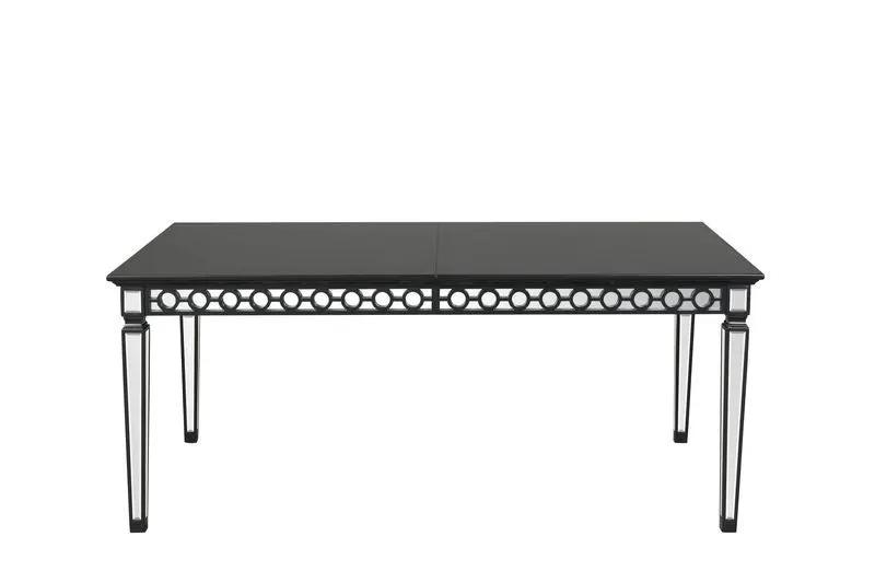 Varian II - Dining Table - Mirrored & Black by Unique Piece Furniture