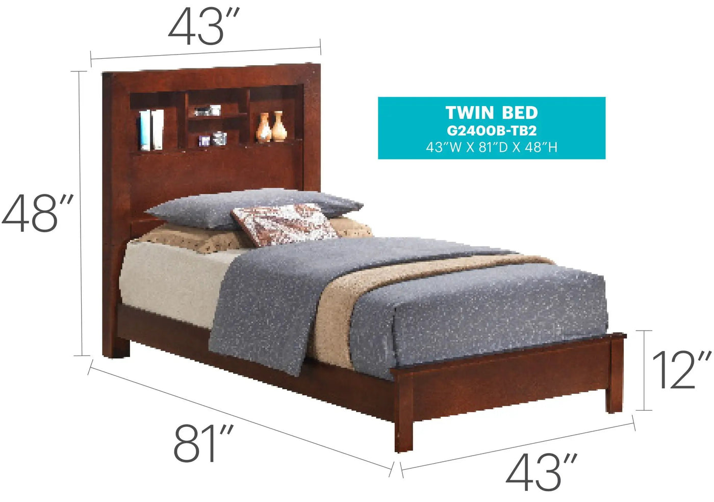 Bed With Transitional Design Stylish by HouseOfZazla