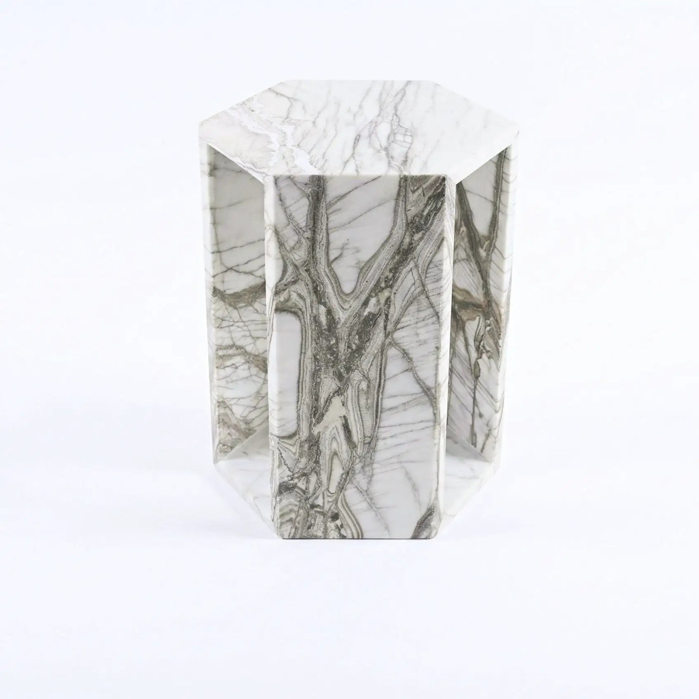 Modern Minimalist Hexagon Side Table by Unique Piece Furniture