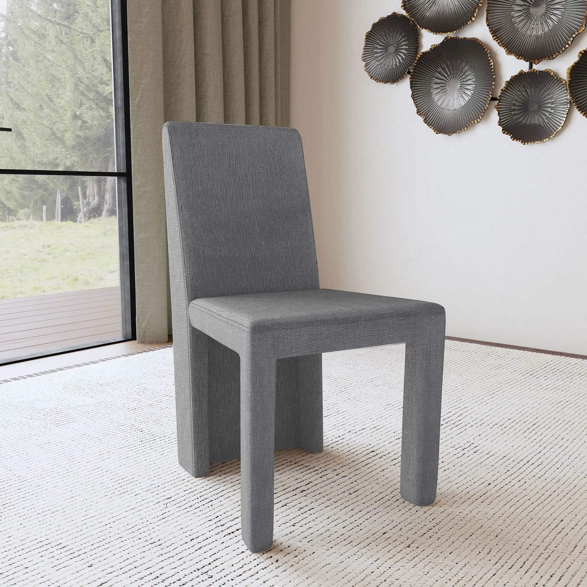 Santa Cruz - Upholstered Dining Side Chair (Set of 2) - Gray by HouseOfZazla