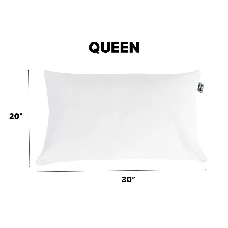 Ghostpillow - Faux Down Luxury Pillow With Microfiber Gel Clusters, Cotton Cover - White by HouseOfZazla