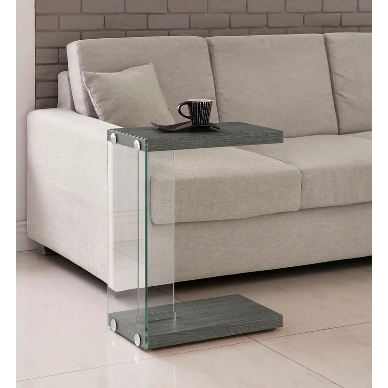 Sampson - C Shaped Side Table - Gray by HouseOfZazla