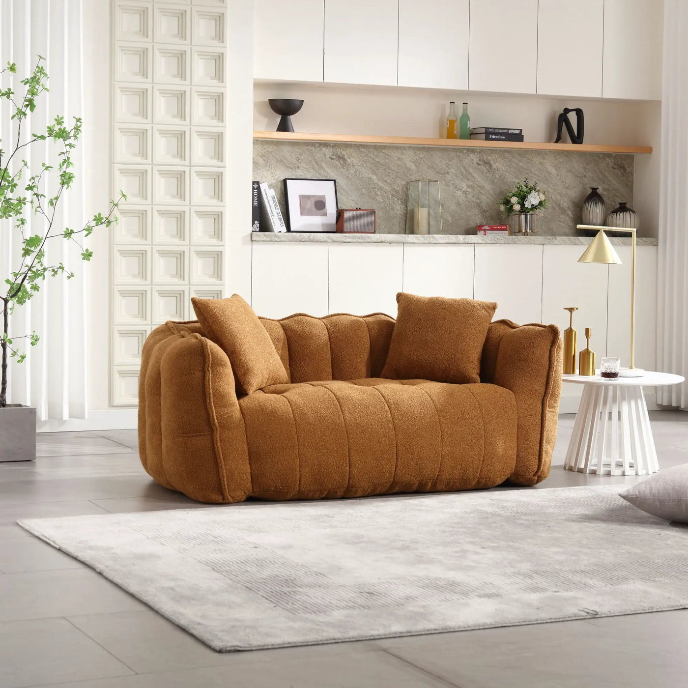 Cozy Beanbag Chair With High Resilience Foam Core For 2 by Unique Piece Furniture
