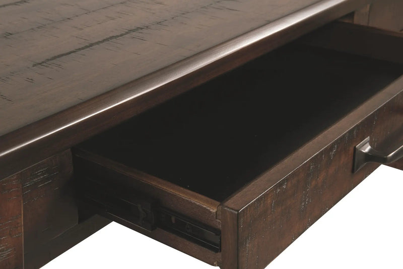 Baldridge - Home Office Large Leg Desk - Rustic Brown by Unique Piece Furniture