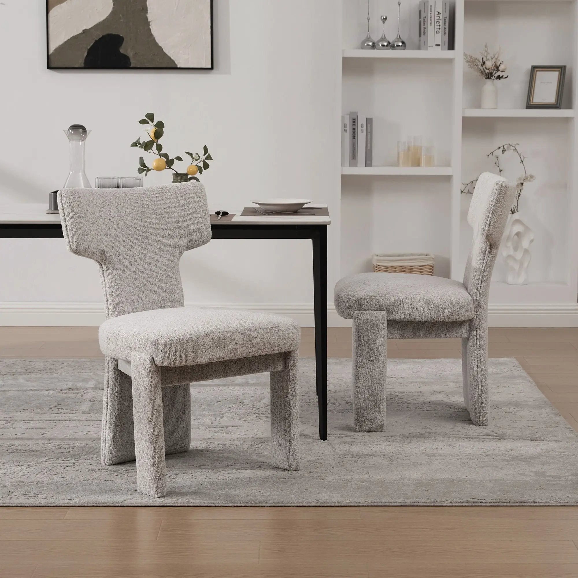 Armless Curved Back Accent Chairs by HouseOfZazla