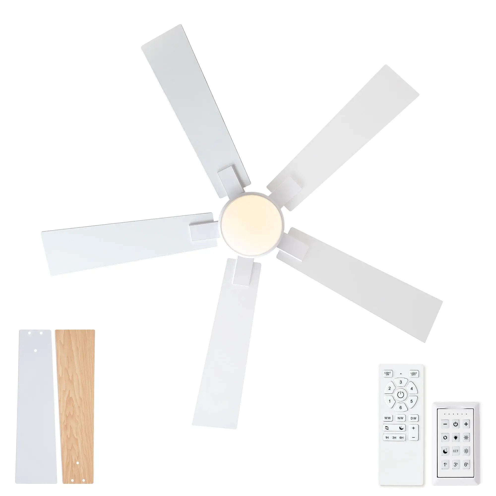 Reversible Motor Integrated LED Dimmable Ceiling Fan With Light by HouseOfZazla