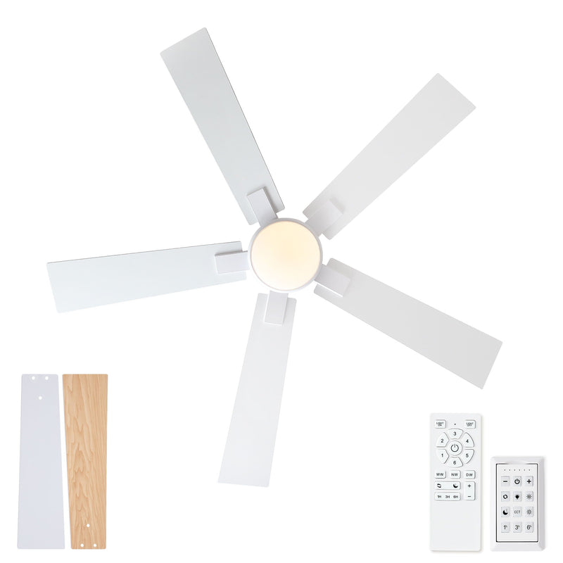 Reversible Motor Integrated LED Dimmable Ceiling Fan With Light by HouseOfZazla