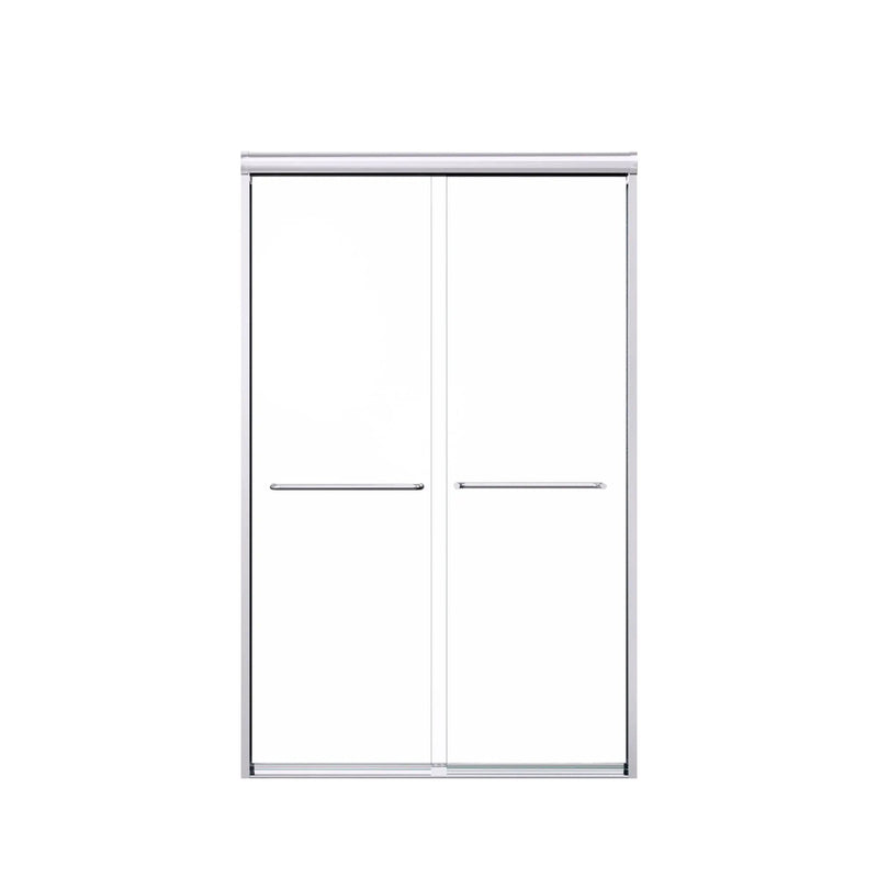 Modern Semi Frameless Double Sliding Shower Door by HouseOfZazla