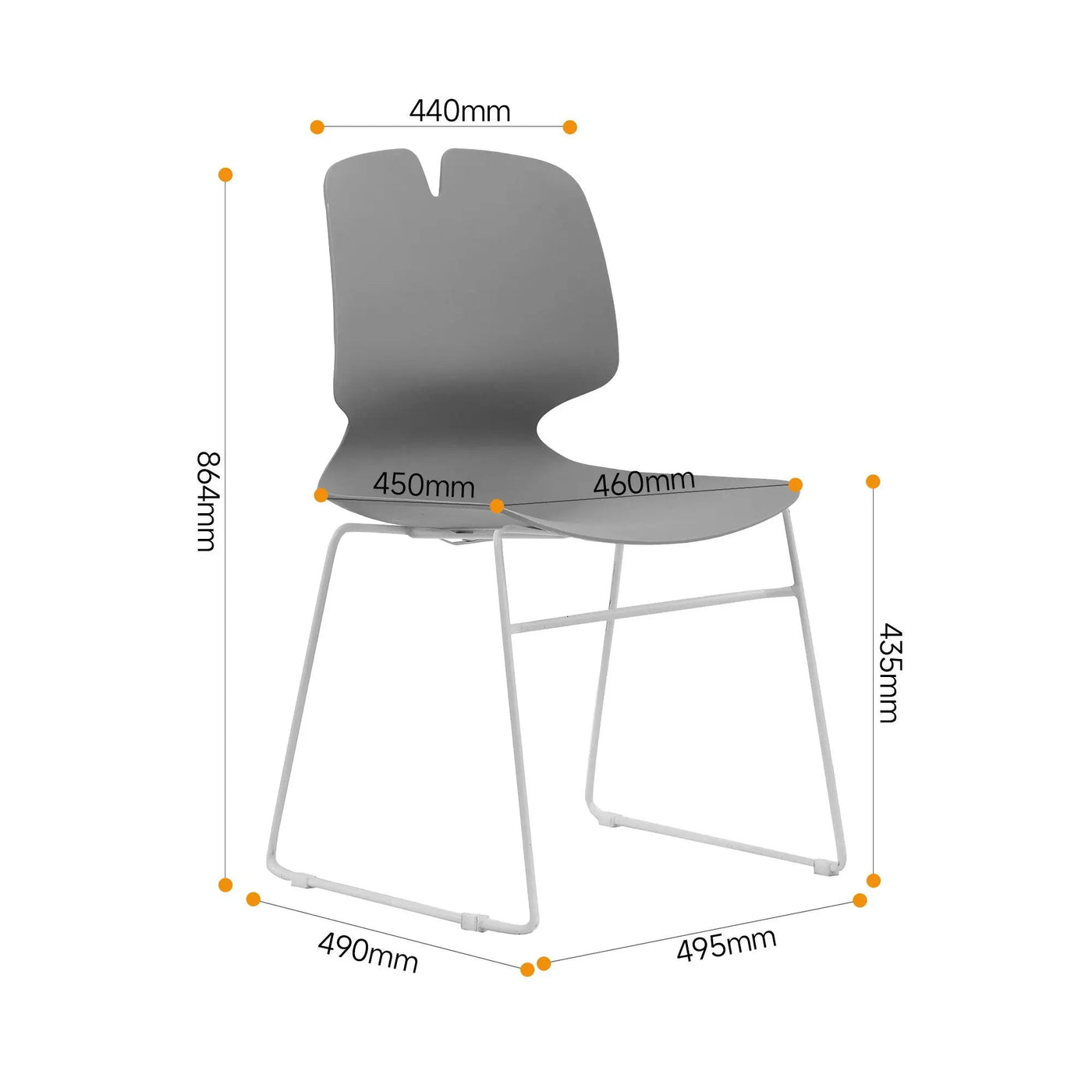 Modern Stacked Office Chairs (Set of 4) by Unique Piece Furniture