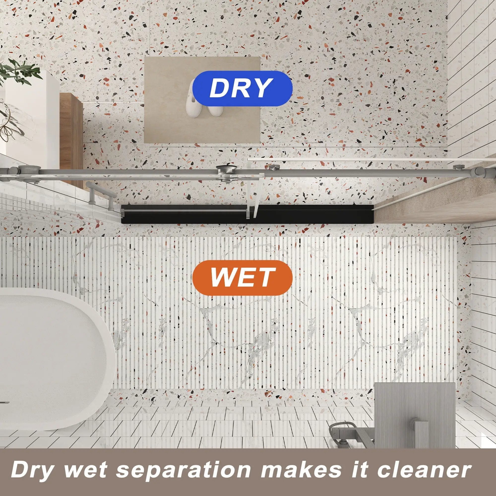 Frameless Shower Door, Smooth Sliding Tracks by HouseOfZazla