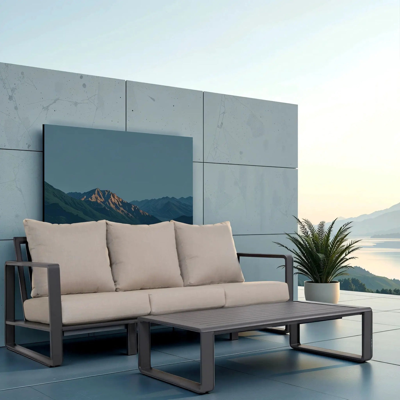 Durable Sofa With Rectangular Coffee Table by Unique Piece Furniture