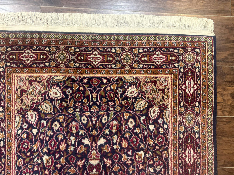 Indo Kashmiri Rug 3x5, Navy Blue, Very Fine 400 KPSI, Pair B by Jewel Rugs