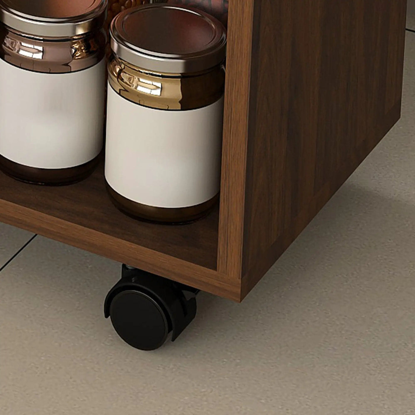 Multi Functional Folding Table With Storage Shelves And Wheels by Unique Piece Furniture